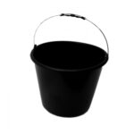 Balde Plástico Reforçado S/ Pega mão 12L Preto (1220) (Gerplast)