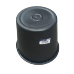 Balde Plástico Reforçado S/ Pega mão 12L Preto (1220) (Gerplast)