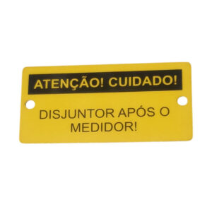 Plaqueta Amarela Atenção Cuidado (11) (Mult/2024)