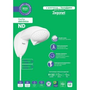 Ducha eletrônica nd 7700w 220v (DNDEL77220BR03) (Zagonel)