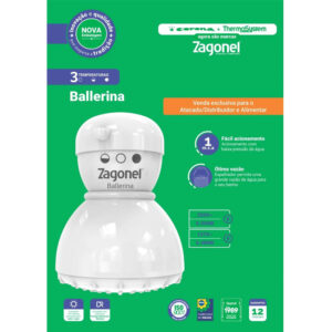 Ducha eletrônica ballerina 3t 5350w/220v br (Zagonel)