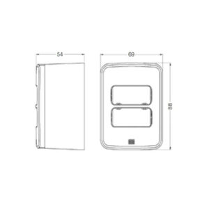 Caixa sobrepor p/ 02 módulos pt (16277783) (Composé) (Weg)