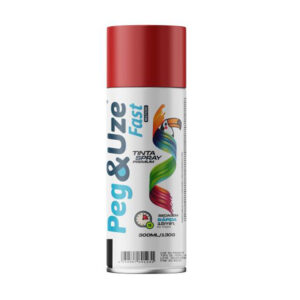 Tinta spray 300ml 130gr vermelho fosco (6389) (PEG&UZE)