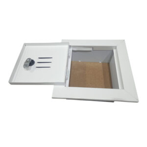 Caixa ferro fone embutir 0400x0400x130mm branca