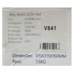 Fita led neon rolo 50m bnl - 8mm 220v vermelha