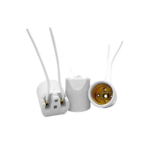 (Decorlux) soq. porc. e-27 c/rabicho branco (mt2323)