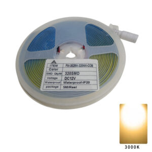 Fita led (Cob) Ip20 2835 320leds 96w 5m 12v 3000k s/fonte (10-098) (Aaa Top)