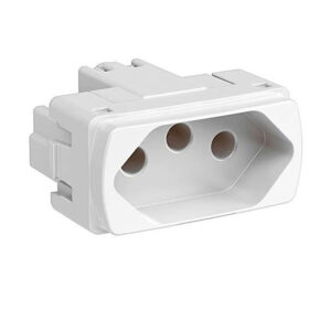 (Blux)- modulo tomada 2p+t 10a branco - linha home (10372-1)