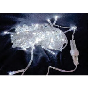 Cordão Externo Fio Transp. 100 LEDs Branco Frio 10mt 220v