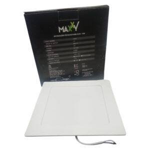 Plafon led emb. branco quad. 12w 6500k 1.320lm biv. 168mm bkl (Max-1126) (Maxxy)