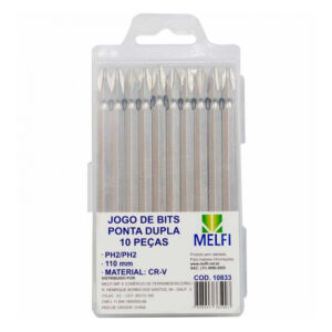 Jogo Bits Ponteiras 110mm Ponta Dupla c/ 10un (10833) (Melfi)