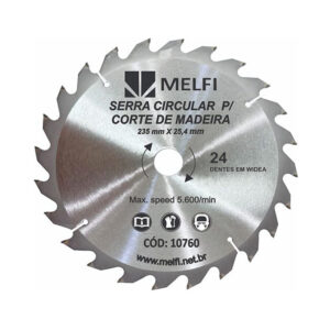 Disco corte serra circular widea 235mm 9.1/4X24dd Furo 20mm (10760) (Melfi)