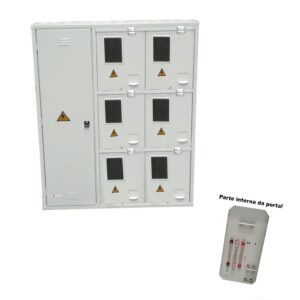 Painel alum. p/06 med. tarifa br. 1045X1370X230 porta vertical (Comando/2024)
