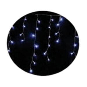 Cascata uso ext. ip44 300 leds br. frio fio br. 8f tom. m/f 06mt biv. (29901) (Natal)