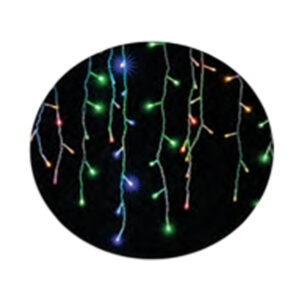 Cascata uso ext. ip44 300 leds colorida fio br. 8f tom. m/f 06mt biv. (29903) (NATAL)