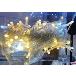 Cordão Externo Fio Transp.100 Leds Br Quente c/20 Strobos