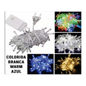 Pisca fio br. 20 leds 4m bivolt color/br.frio/br.quente/az. (29020) (Natal) Novo