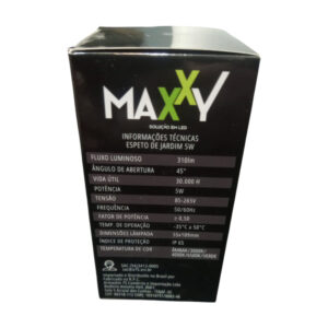 Espeto p/ jardim led 5w verde bivolt pt (Max-0756) (Maxxy)