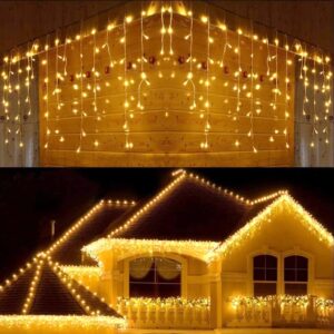 Cascata 100 leds 8f. br. quente tom. m/f 3,00mt 220v (81900) (Natal)