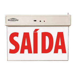 Placa aut.saida led d/f vermelha c/selet. 240x180x21 c/adesiv