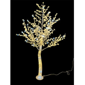 Árvore de natal cerejeira 704 leds c/188 strobos b.quente 2,5m (22738) (Natal) Novo