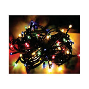 Pisca 8f fio verde 50 leds 5m biv. color (89063) (Natal) Novo