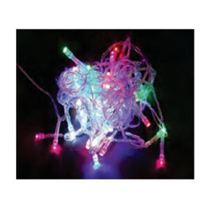 Pisca 8f fio transp. 50 leds 5m biv. color (89066) (Natal) Novo