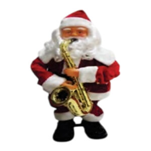 Papai-Noel c/ saxofone 60cm musical bivolt (FDB060) (Natal) Novo