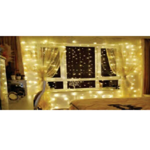 Cortina fio br. uso ext. ip44 500 leds br. quente fixa tom. m/f 3,0x2,5mt 220v (20017) (Natal)