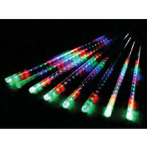 Cordão c/8 tubos 50cm 288 leds colorido dupla face 3,0x0,50cm m/f biv. ext. ip44 (18164) (Natal) Novo