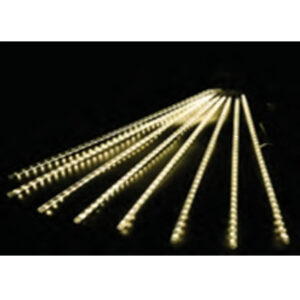 Cordão c/8 tubos 50cm 288 leds br. quente dupla face 3,0x0,50cm m/f biv. ext. ip44 (18162) (Natal) Novo