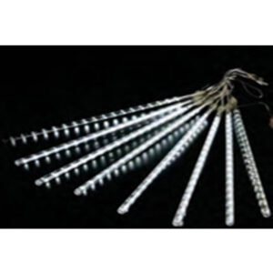 Cordão c/8 tubos 50cm 288 leds br. frio dupla face 3,0x0,50cm m/f biv. ext. ip44 (18161) (Natal) Novo