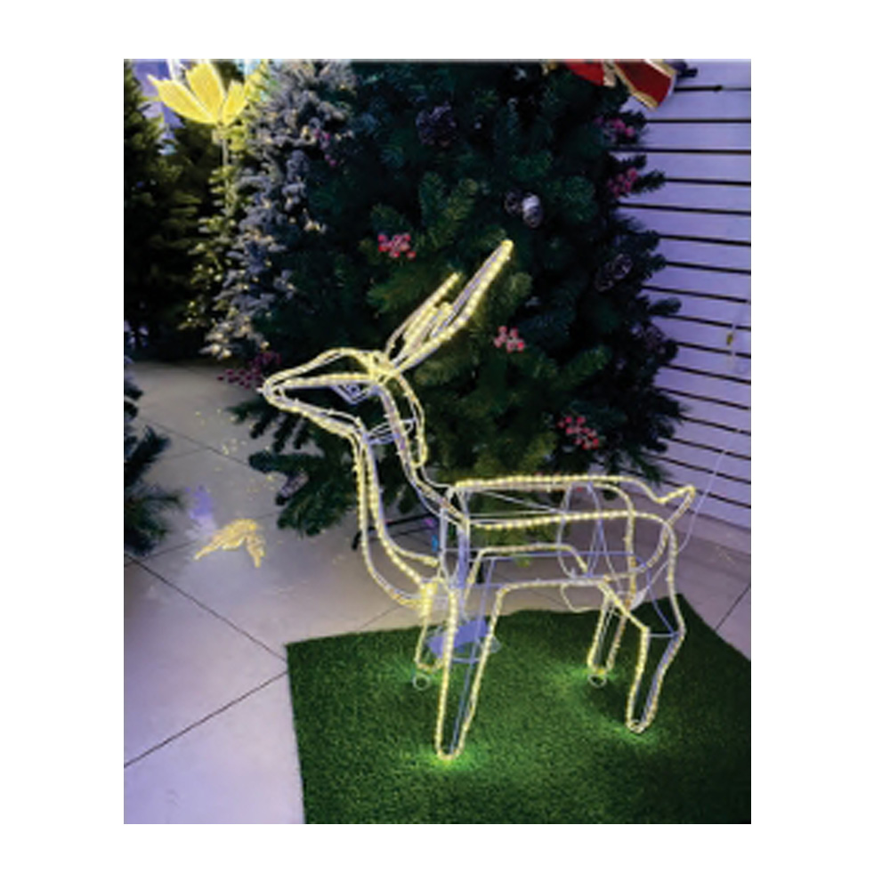 Armação rena macho 93x80x40cm super led br. quente bivolt (24021) (Natal) Novo Armação rena macho 93x80x40cm super led br. quente bivolt (24021) (Natal) Novo