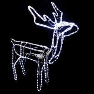 Armação rena macho 68x67x19cm super led br. frio c/21 estrobos c/mov. bivolt (20622) (Natal) Novo