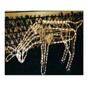 Armação rena fêmea 60x100x25cm super led br. quente c/30 estrobos c/mov. bivolt (20646) (Natal) Novo