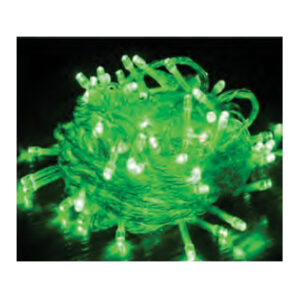 (Natal)Pisca 8f fio transp. 100 leds verde 10mt 220v (85075)