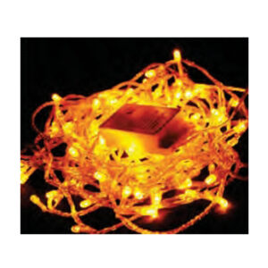 (Natal)Pisca 8f fio transp. 100 leds amarelo 10mt 220v (85076)