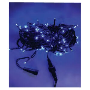 (Natal)Cordão fio verde 100 leds azul fixa tom. m/f 10mt 220v
