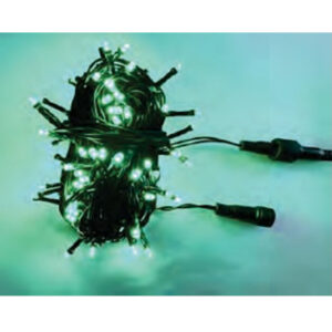 (Natal)Cordão fio verde 100 leds verde fixa tom. m/f 10mt 220v
