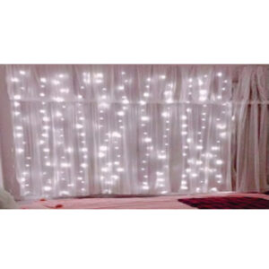 (Natal)cortina 300 leds br. frio fixa tom. m/f 3,0x2,0mt 220v