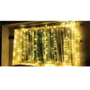 (Natal)cortina 300 leds br. quente fixa tom. m/f 3,0x2,0mts