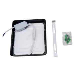 Plafon led sobr. pt quad.12w 6500K 1.080lm Biv. 154mm (Max-5373) (Maxxy)