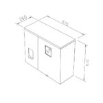 Caixa gne - padrão copel 200a 570x700x260mm Direito (6316) Copel