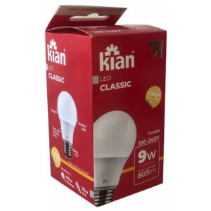 Lâmpada led bulbo 09w 3000k biv.(10057) (kian)