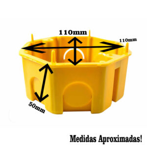 Caixa de luz oitavada simples ffs pvc 4x4 am (14) (brasipla)