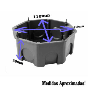 Caixa de luz oitavada simples ffs pvc 4×4 pt (1161) Brasipla