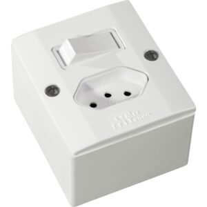 (Mectronic) (39114) sistema x. cj. interruptor 1ts+tomada 2p+t