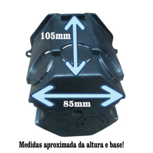 Caixa de luz oitavada dupla ffd pvc 4×4 pt Gerplast