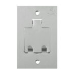 Piso placa leve 4x2 inox alto brilho c/ 2 conect. rj45 Olivo