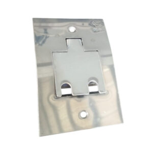 Piso placa leve 4×2 inox alto brilho c/ 2 conect. rj45 Olivo